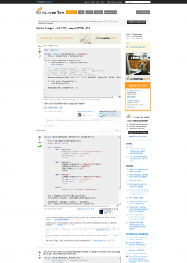 screenshot of http://stackoverflow.com/questions/13596794/resize-images-with-php-support-png-jpg