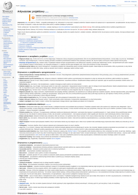 screenshot of http://pl.wikipedia.org/wiki/Antywzorzec_projektowy