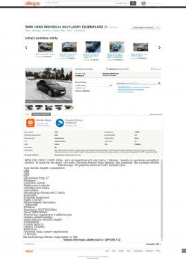 screenshot of http://allegro.pl/bmw-330xd-individual-navi-ladny-egzemplarz-i5109152723.html