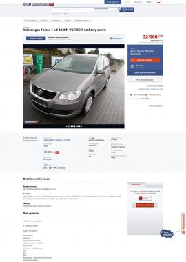 screenshot of http://otomoto.pl/volkswagen-touran-1-6-102km-united-7-osobowy-serwis-C36321769.html