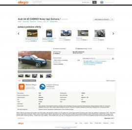 screenshot of http://allegro.pl/audi-a4-b6-cabrio-nowy-lpg-zamiana-i5125127711.html
