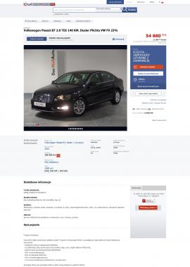 screenshot of http://otomoto.pl/volkswagen-passat-b7-2-0-tdi-140-km-dealer-plichta-vw-fv-23-C35802340.html