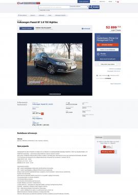 screenshot of http://otomoto.pl/volkswagen-passat-b7-2-0-tdi-highline-C35400381.html