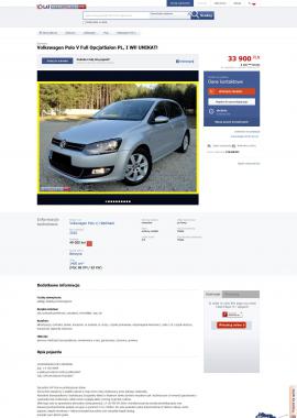 screenshot of http://otomoto.pl/volkswagen-polo-v-full-opcja-salon-pl-i-wl-unikat-C36360393.html