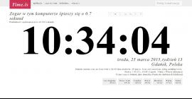 screenshot of http://time.is/