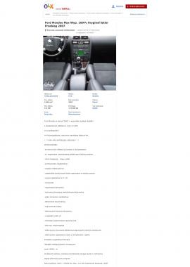 screenshot of http://olx.pl/oferta/ford-mondeo-max-wyp-100-oryginal-lakier-przebieg-2007-CID5-ID9vEmd.html#94b7d924cf