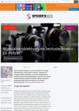 screenshot of http://www.spidersweb.pl/2013/11/jaki-manualny-obiektyw-wybrac.html