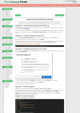 screenshot of http://www.tutorialspark.com/AngularJS/AngularJS_Setup.php